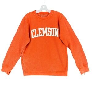 University of Clemson Sweater Womens XS Orange College Football Workout